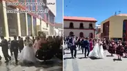 Pareja se luce con pasacalle de morenada tras contraer matrimonio en Puno: “¡Qué tal comparsa!”