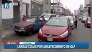 Se reportan largas filas de vehículos en La Victoria por abastecimiento de GLP
