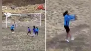 Mujer futbolista hace gol a más de 4.000 m s. n. m. y lo celebra a lo Cristiano Ronaldo en Pasco