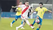 Perú dio pelea hasta el final durante el partido con Brasil