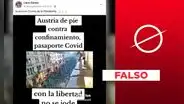 Video viral no muestra una manifestación 'rechazando' las medidas contra la COVID-19 en Austria