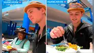 Danés visita Huancarani y queda maravillado al comer olluquito con carne: “Muy rico”