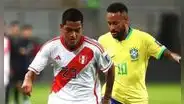 Neymar empujó a Joao Grimaldo en el partido de Perú ante Brasil y video se viraliza en redes