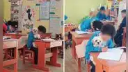 Docente conmueve al permitir que alumno haga clases con su perrito: "Sé cuánto te estás esforzando"