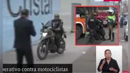 Rímac: policía motorizado es multado por su propio compañero tras invadir vereda peatonal