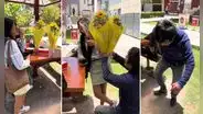 Universitaria de Arequipa fue sorprendida con 3 ramos de flores amarillas: “Presta uno al menos”