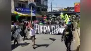 Arequipa: ciudadanos protestan contra Dina Boluarte y minería durante inauguración de Perumin 2023