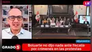 Gómez Fernandini critica silencio de Boluarte y Otárola en la Fiscalía: "No dijo nada sobre las protestas"