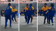 Escolares se baten en duelo de carnaval cajamarquino: “Mis rodillas”