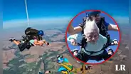 Mujer de 104 años salta en paracaídas y bate récord Guinness: "Fue maravilloso allá arriba”