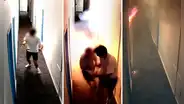 Imágenes captaron la explosión de una bicicleta eléctrica que generó incendio en un hostal