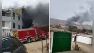 Carabayllo: bomberos no pueden apagar incendio en vivienda por falta de agua