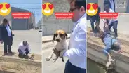 Cuatro ciudadanos se unen para rescatar a un perrito en Chiclayo y son virales: “Sus héroes”