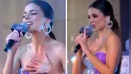 Luciana Fuster vuelve a sorprender cantando 'Amantes' de Greeicy y Mike Bahía en el Miss Grand