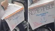Estudiante de secundaria asombra al usar peculiar letrero en su salón de clases: “Quiero pasar el año”