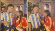 Hincha argentino responde a influencer peruana si se pondría la camiseta de Perú: “Nosotros no hacemos eso”