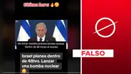 Primer ministro de Israel no anunció públicamente que lanzaría una “bomba nuclear” sobre Gaza