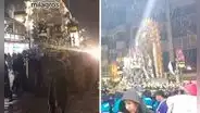Fieles del Señor de los Milagros continuaron con procesión pese a intensas lluvias y rayos en Puno