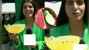 Periodista chilena conoce sandía amarilla de Perú por primera vez y queda asombrada: “Muy novedoso”