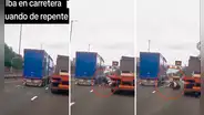 Vaca sorprende a conductores al caer de enorme camión en pleno movimiento: “Libre, pero a qué costo”