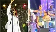 Azucena Calvay presentó a su 'hermanita' menor en concierto y cantaron juntas: “Bonita voz”