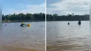 Heladero se mete en medio del río en IQUITOS para vender sus productos y sorprende: “Mis respetos”
