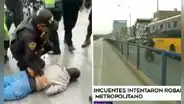 Sujetos intentaron robar rejas de estación del Metropolitano en Comas