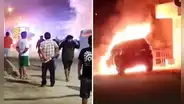 Piura: delincuentes rocían gasolina y prenden fuego a vehículo de periodista