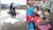 Rescatan a bebé y su familia de vehículo atrapado en inundación por lluvias en Cerro de Pasco