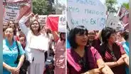Personal de salud protesta y se saca sangre en exteriores del Minsa por insuficiente aumento salarial