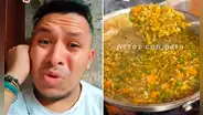 Chefs peruanos preparan arroz con pato norteño y hombre queda asombrado: “Parece aguadito”
