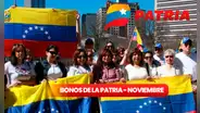 COBRA HOY los Bonos de la Patria que llegan del 1 al 7 de noviembre