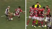 Yeferson Soteldo metió una 'huacha' y desató una pelea entre hinchas y jugadores de Flamengo