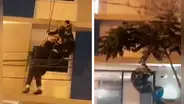 Miraflores: rescatista se salvó de caer desde cuarto piso de un edificio