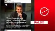 Sergio Massa no dijo sobre Lionel Messi que "como argentino, deja mucho que desear"