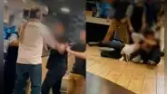 Miraflores: sujetos protagonizan discusión y terminan agarrándose a golpes en local de comida
