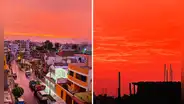 ¡Cielo de Lima se tiñó de rojo! Atardecer limeño tuvo peculiar color tras inusual lluvia