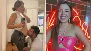 Kevin Salas le besa la pancita a Estrella Torres y emociona a usuarios