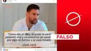 Es falsa la gráfica de Messi diciendo que "la gente la viene pasando mal y necesitamos un cambio"