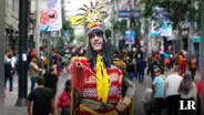 Conoce al 'Inca de Gamarra': ciudadano extranjero de más de 2 metros sorprende con personificación
