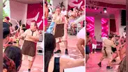 Empleada de limpieza se roba el show y se pone a bailar en plena fiesta: “El trabajo de mis sueños”