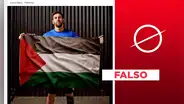 Foto no muestra a Lionel Messi extendiendo la bandera de Palestina en medio de la guerra Israel-Hamás