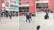 Exalumnos de colegio en Huancayo sacaron los pasos prohibidos en desfile: “Recordaron sus buenas épocas”