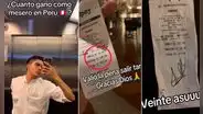 Peruano revela cuánto de propina recibe en un día como mesero en Lima y sorprende en redes: "Es sacrificado"