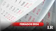 FERIADOS 2024 en Perú: lista de días libres para el próximo año