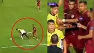 ¡Se caldearon los ánimos! Jugadores de Venezuela y Ecuador tuvieron una gresca durante el partido