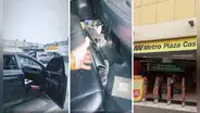 Ladrones rompen lunas y vacían camioneta en estacionamiento de Metro