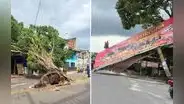 Fuertes vientos destruyen casas y provocan caída de árboles en Loreto