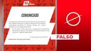 La FPF no ha emitido este "comunicado" que anuncia el fin del contrato de Juan Reynoso