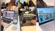 Universitarios aprovechan el Black Friday para ver las ofertas en plena clase: “Y la queso”